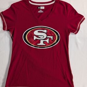 NFL San Francisco 49ers Team Apparel Women's Short Sleeve Shirt Size Medium